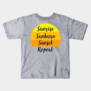 Sunrise Sunburn Sunset Repeat, Country Song, Country Music, Summer, Vintage Look Kids T-Shirt